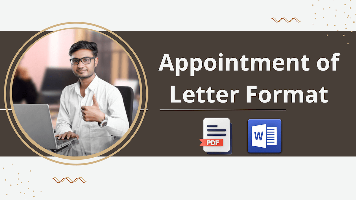 Appointment of Letter Format Image