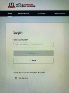 E Filing Portal Login image