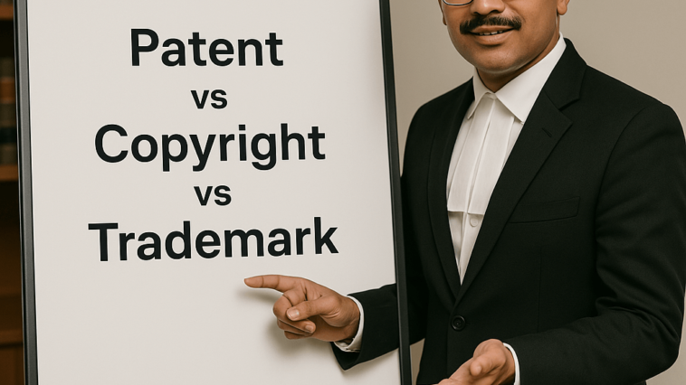 Patent vs Copyright vs Trademark